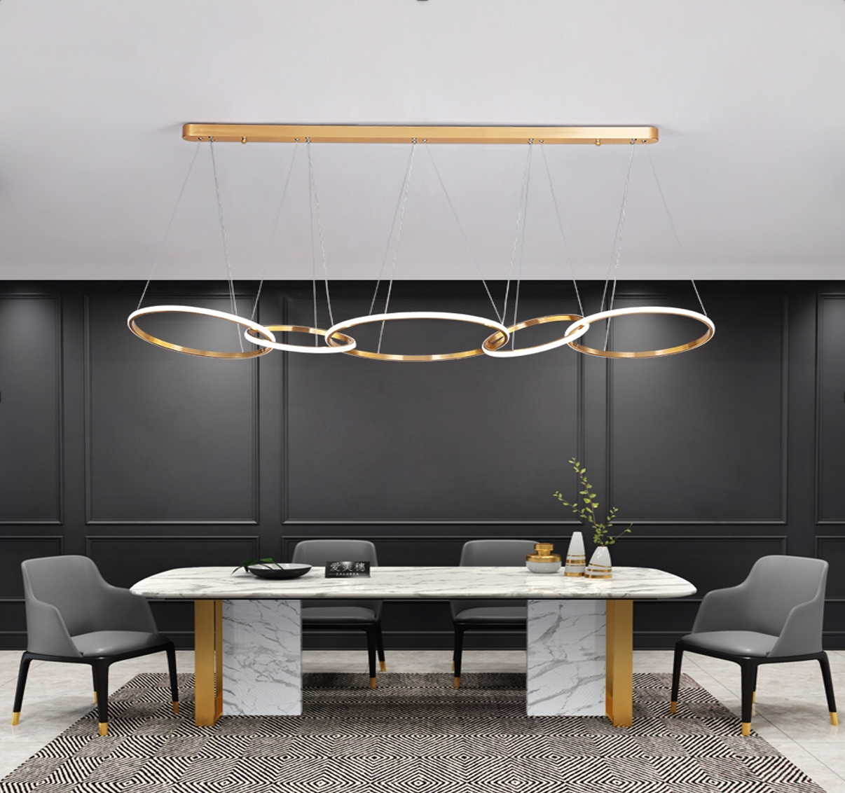 Люстра Chain Gold Lamp