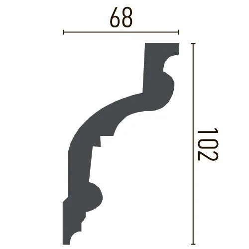 Карниз поліуретановий з орнаментом Gaudi Decor C 1015