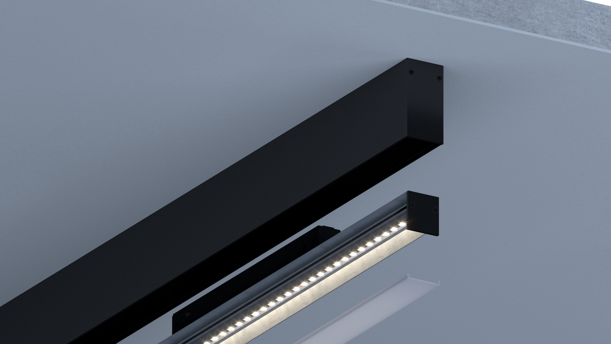 Світильник трековий Line 5W 30см black
