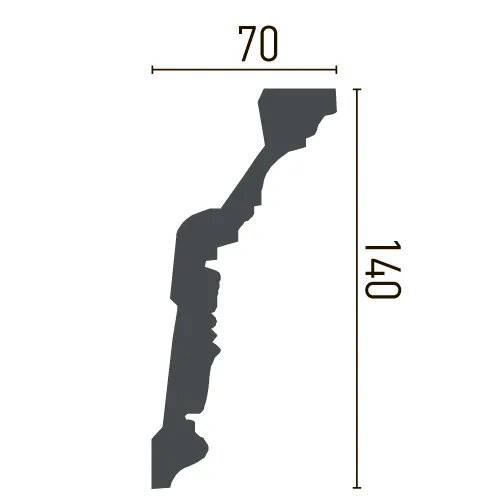 Карниз поліуретановий з орнаментом Gaudi Decor C 1012