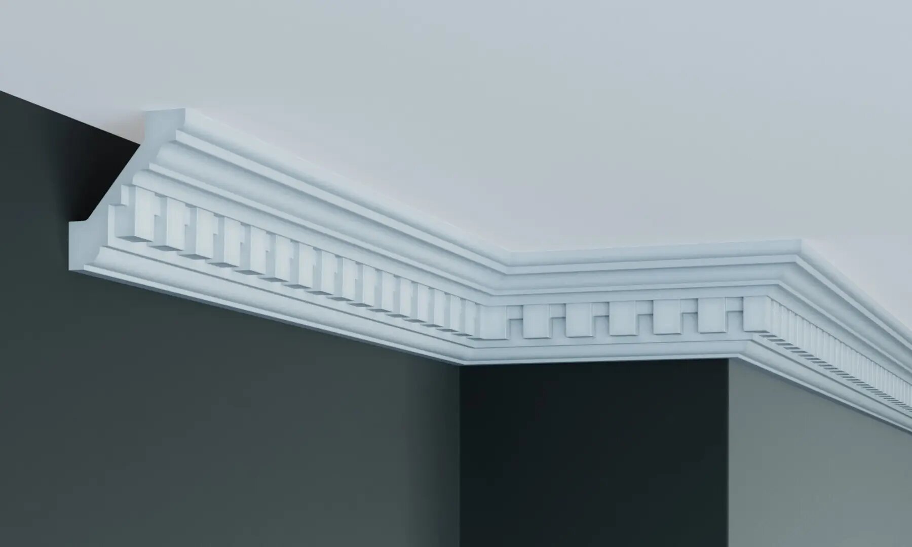 Карниз поліуретановий з орнаментом Gaudi Decor C 1010