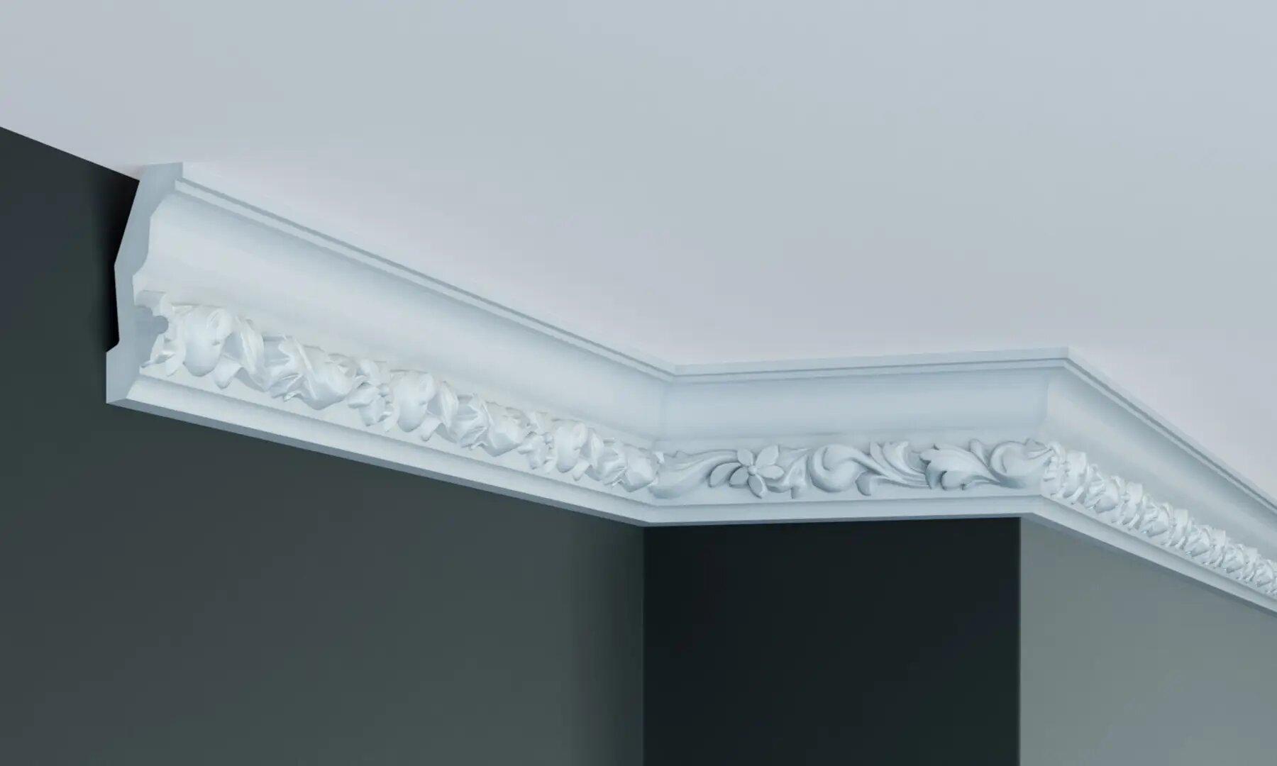 Карниз поліуретановий з орнаментом Gaudi Decor C 1013