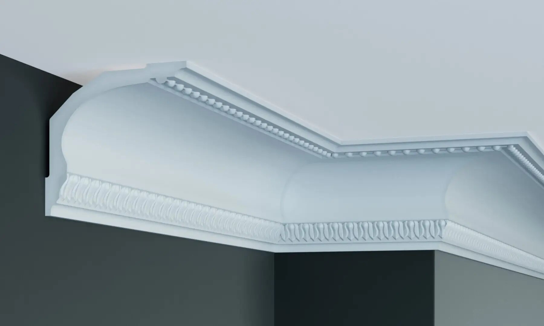 Карниз поліуретановий з орнаментом Gaudi Decor C 109