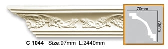 Карниз поліуретановий з орнаментом Gaudi Decor C 1044