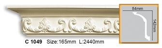Карниз поліуретановий з орнаментом Gaudi Decor C 1049