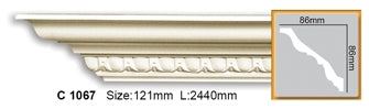 Карниз поліуретановий з орнаментом Gaudi Decor C 1067