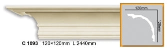 Карниз поліуретановий гладкий Gaudi Decor C 1093