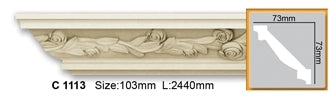 Карниз поліуретановий з орнаментом Gaudi Decor C 1113