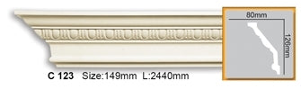 Карниз поліуретановий з орнаментом Gaudi Decor C 123