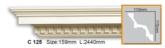 Карниз поліуретановий з орнаментом Gaudi Decor C 125