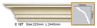 Карниз поліуретановий з орнаментом Gaudi Decor C 127