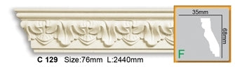 Карниз поліуретановий з орнаментом Gaudi Decor C 129