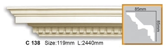 Карниз поліуретановий з орнаментом Gaudi Decor C 138