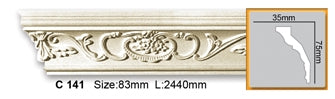Карниз поліуретановий з орнаментом Gaudi Decor C 141