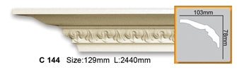 Карниз поліуретановий з орнаментом Gaudi Decor C 144